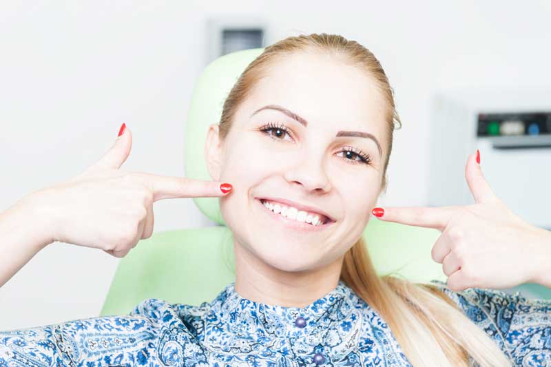 Girl Showing Her Teeth