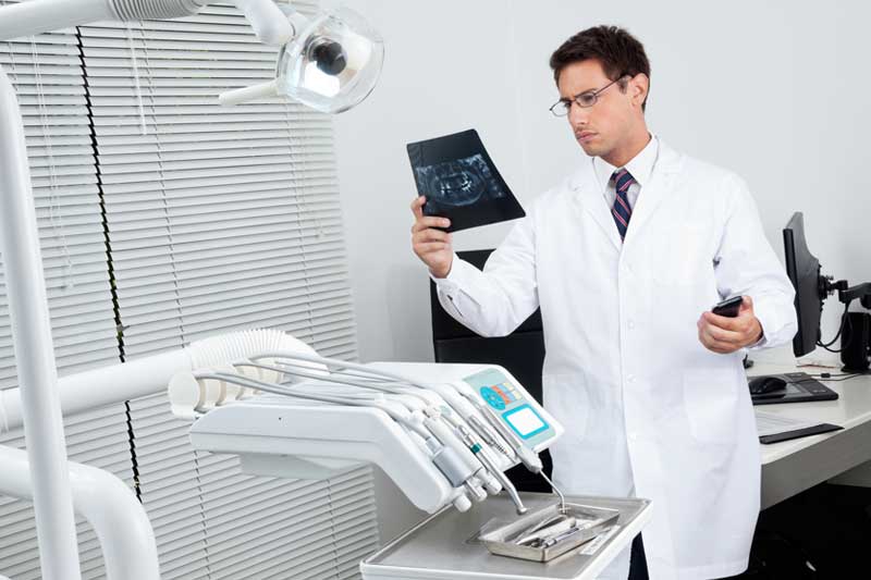 Doctor Looking at X - Ray